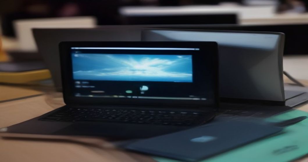 A lineup of brightly colored, budget-friendly laptops displayed at IFA 2026