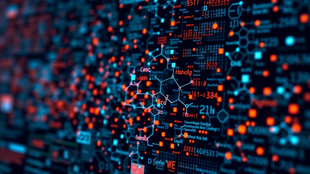Visual representation of AI identifying potential drug molecules from vast chemical libraries