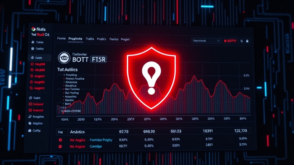 Visual representation of a website's traffic analytics dashboard showing a vast majority of bot activity.