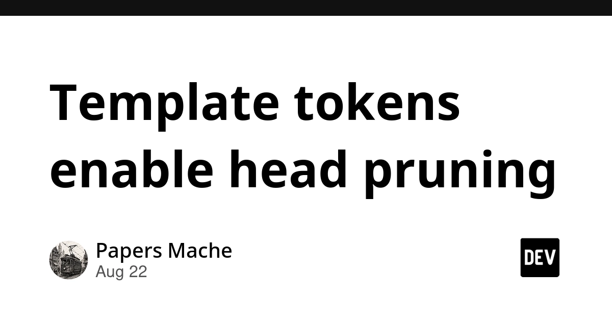 Template Tokens Enable Head Pruning in Diffusion Transformers