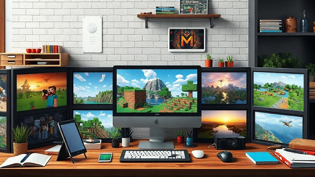 Example of diverse Minecraft thumbnail styles generated by AI