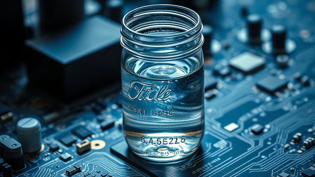 Jar of drinking water showing contamination after data center construction