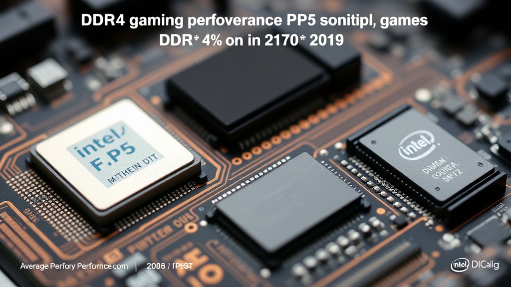 A chart comparing average FPS across multiple games for DDR4 vs. DDR5 on LGA 1700 CPUs