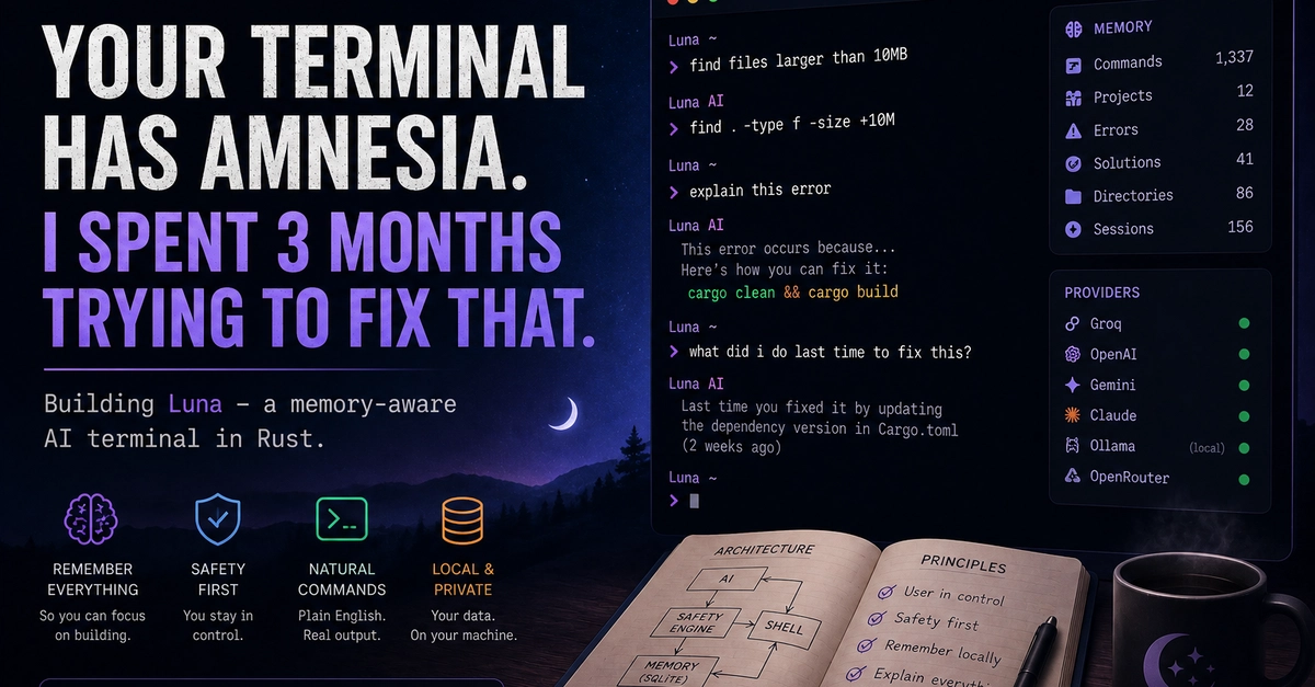Student Builds 'Luna' to End Terminal Amnesia for Developers