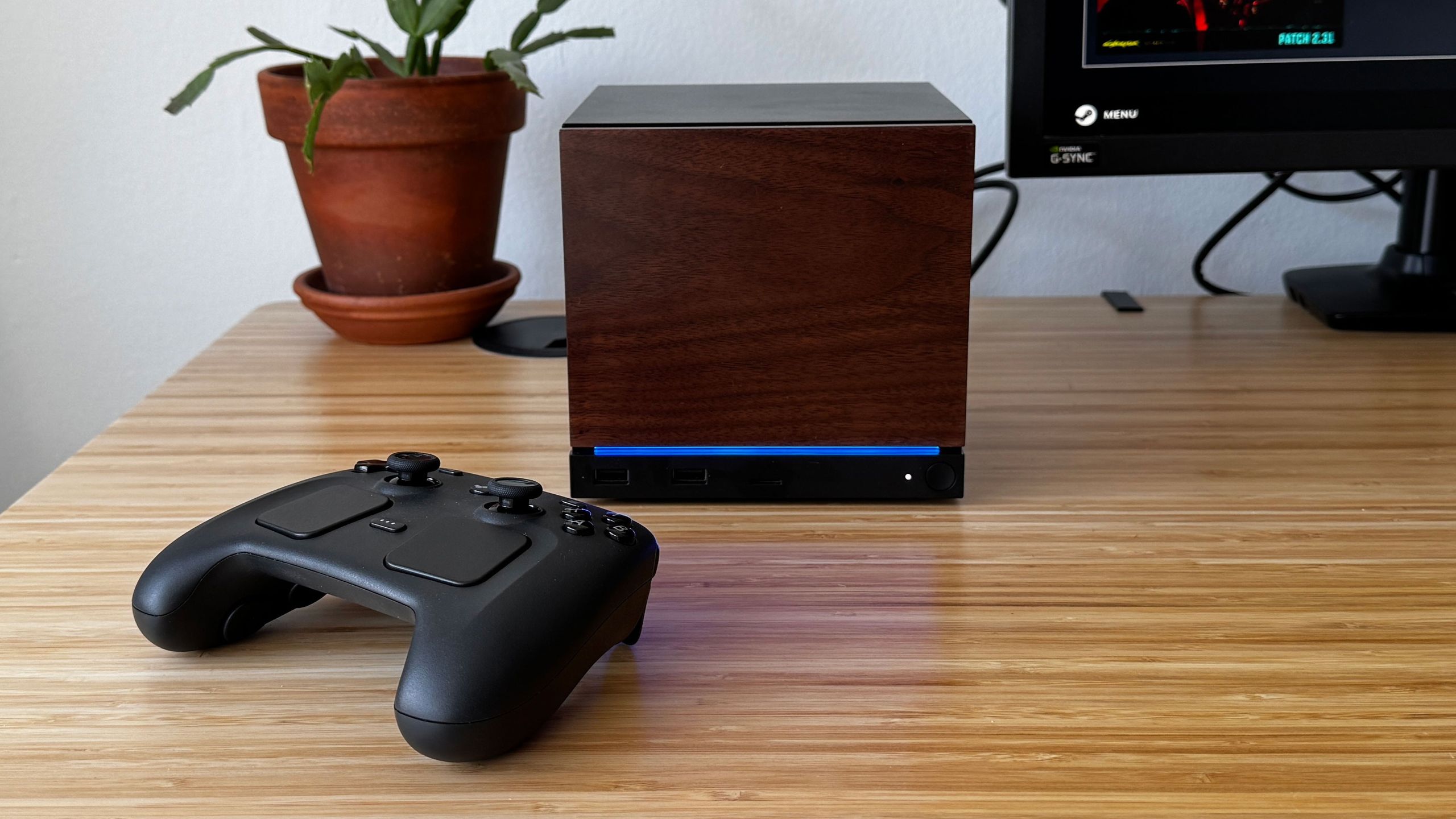 DIYer Rejects Steam Deck for 50ft Cable, Steam Controller 2, and Bazzite