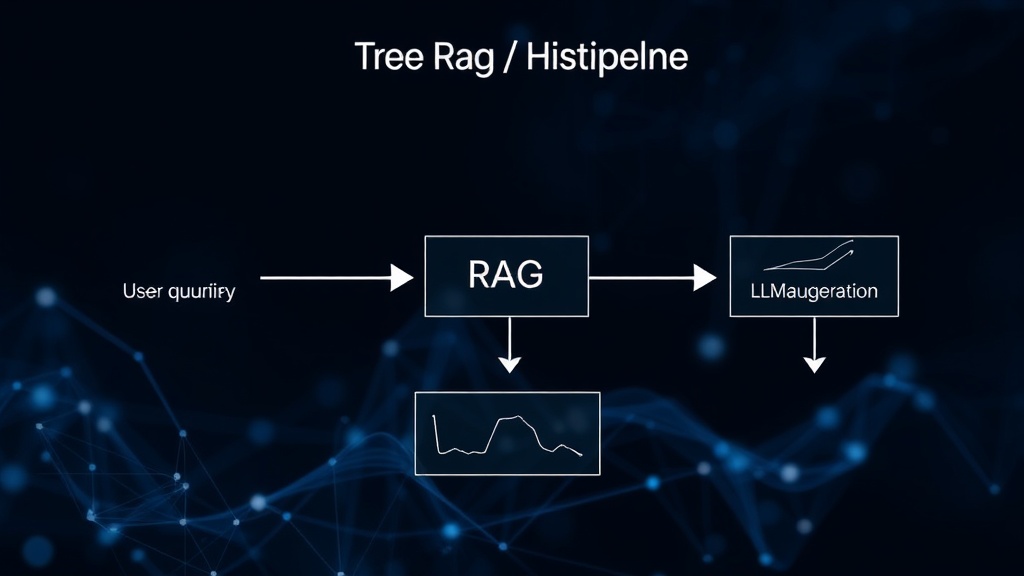 Diagram illustrating the RAG pipeline: User query, embedding, vector DB search, and LLM augmentation