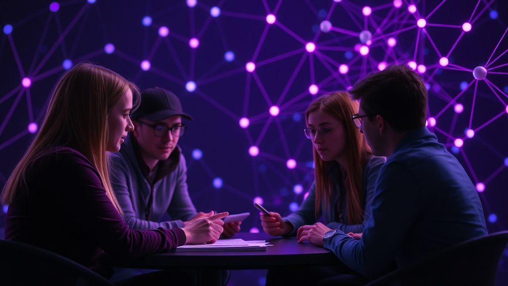 Danish university students participating in a focused discussion with an instructor.