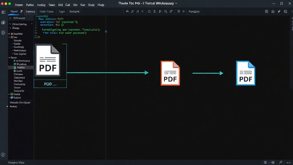 Diagram illustrating traditional server-based PDF processing workflow.