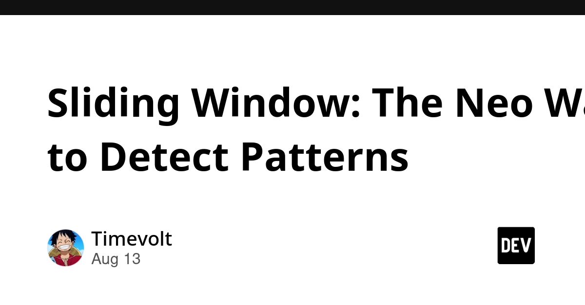 Sliding Window Technique: Optimizing Pattern Detection in Code