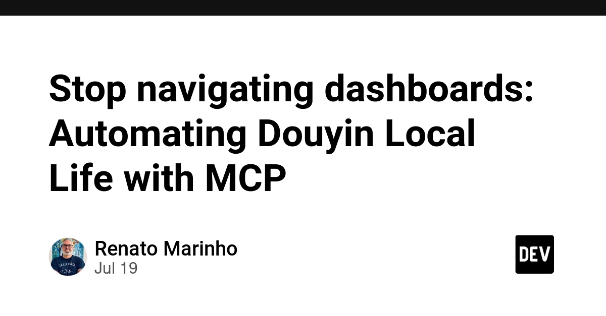 Automate Douyin Local Life Ops with Model Context Protocol (MCP)