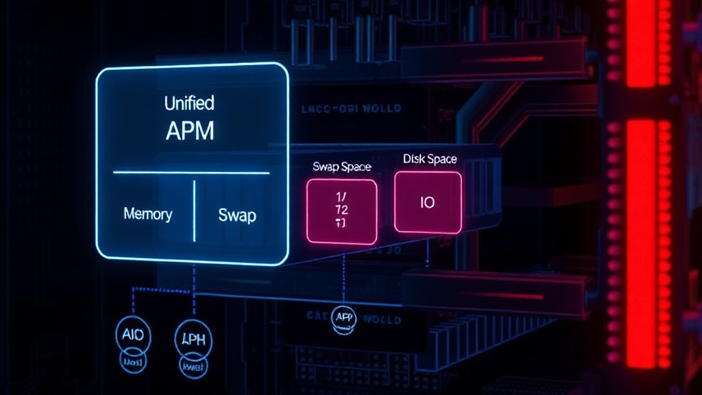 Diagram illustrating unified memory, swap space, and disk I/O failure leading to APFS corruption