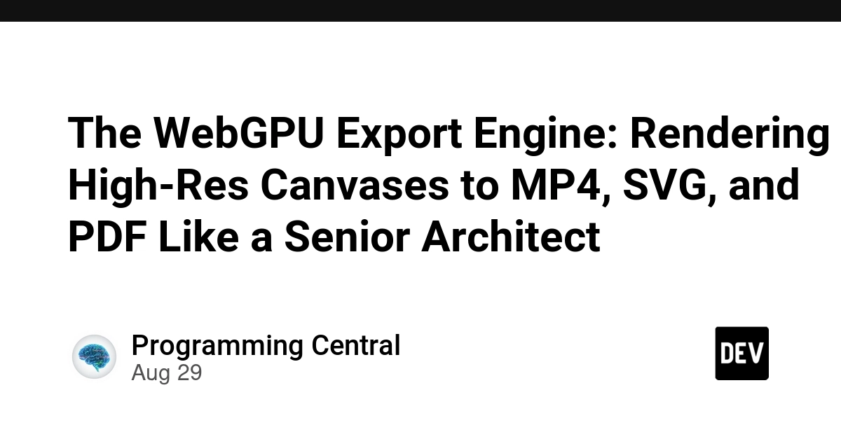 WebGPU Export Engine Tackles High-Res Canvas Rendering to MP4, SVG, PDF