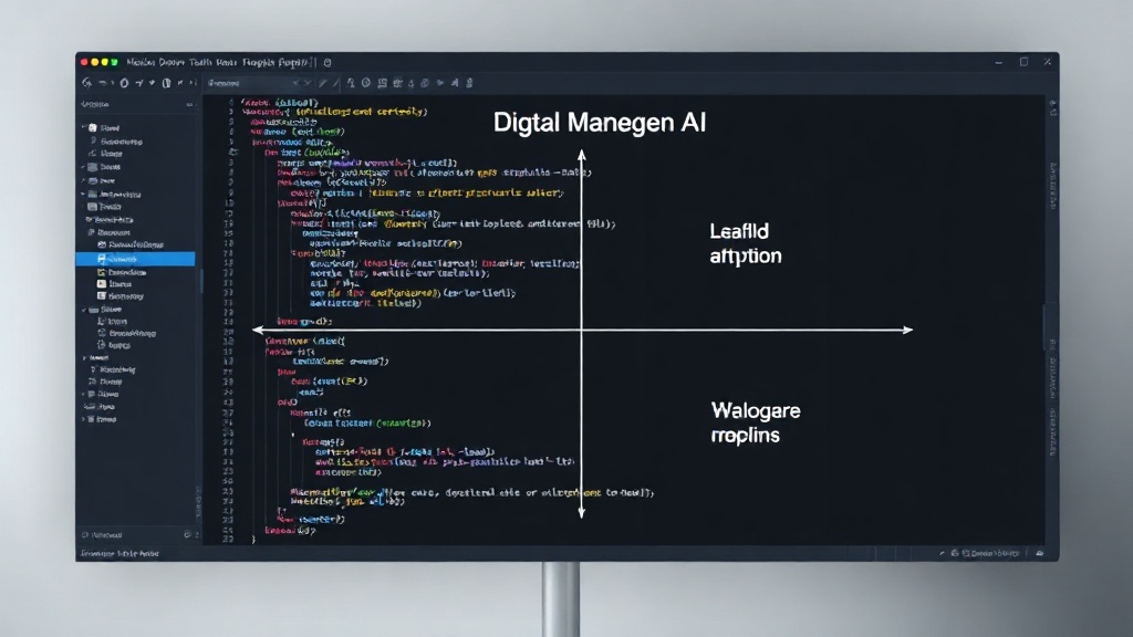 A visual representation of a software development maturity matrix, showing distinct levels of AI integration.