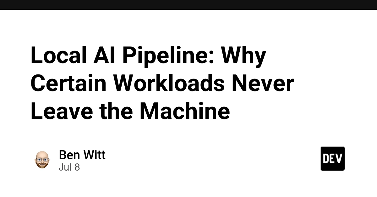 Local AI Pipelines: Keeping Sensitive Workloads Off the Cloud