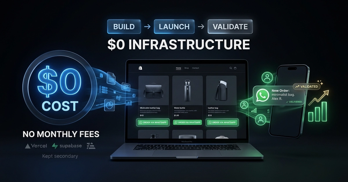 Founder Builds $0/Month E-commerce MVP Using WhatsApp, Not Shopify
