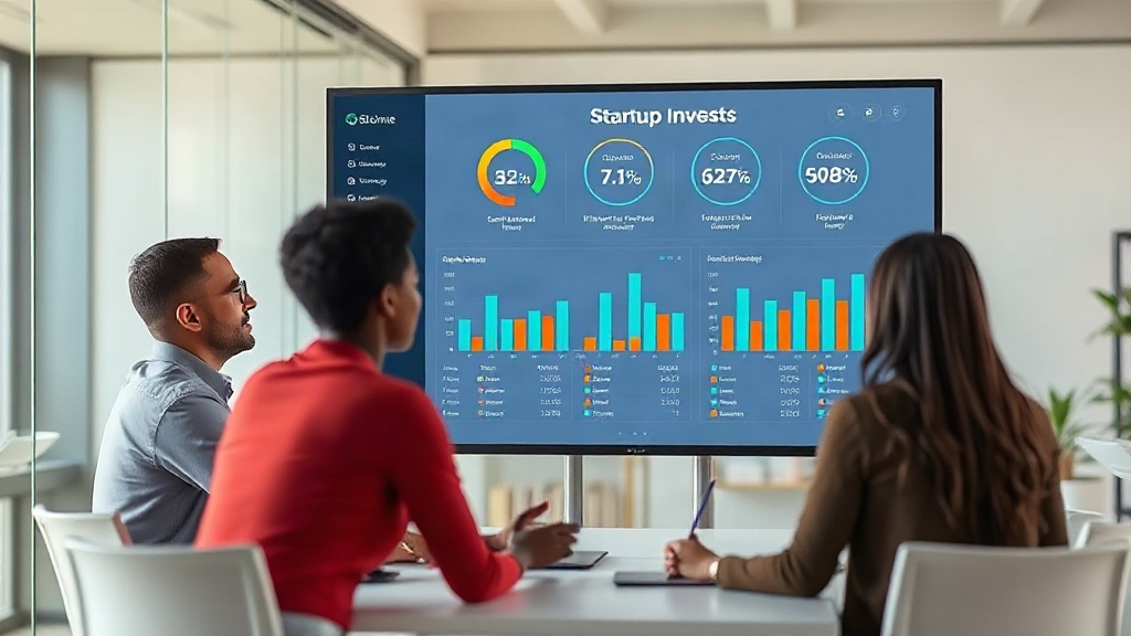 Dashboard view of the 22 On Sloane AI platform showing startup-investor matching metrics