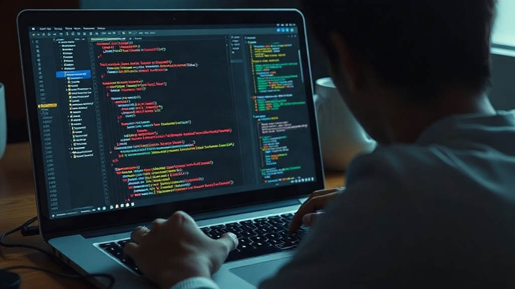 Developer debugging a complex SPA state management issue on a laptop screen