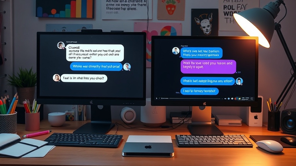 Comparison of AI chatbot interfaces showing distinct response styles.