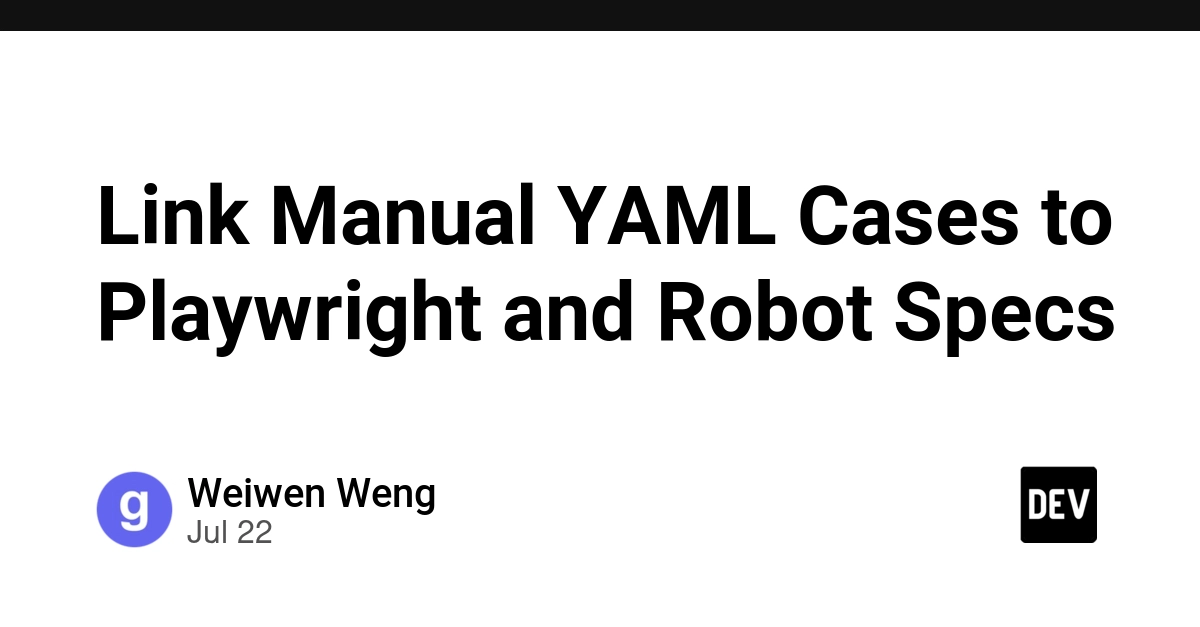 Link Manual Test Cases to Playwright and Robot Specs in Single Git Repo