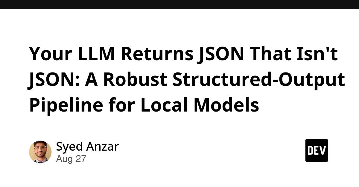 LLM JSON Output Pipeline Fixes Local Model Parsing Errors