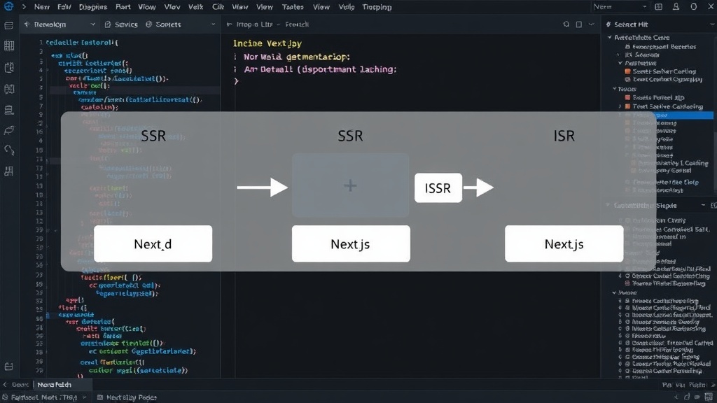 Diagram illustrating Next.js rendering flow with SSR and ISR