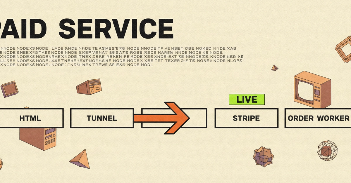 One HTML file and Node server power paid service
