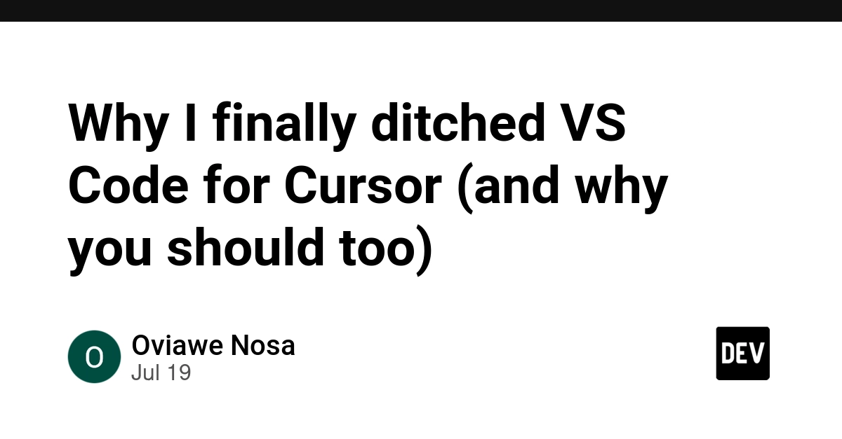 Developer Dumps VS Code for Cursor: AI as Core, Not Add-on