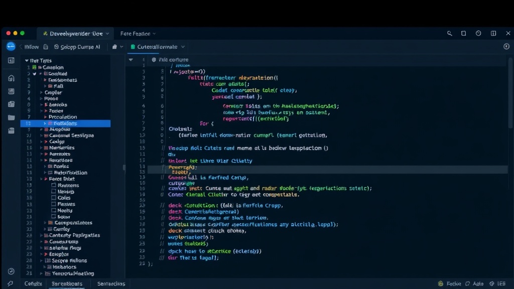 Cursor IDE interface showcasing integrated AI chat and code generation features