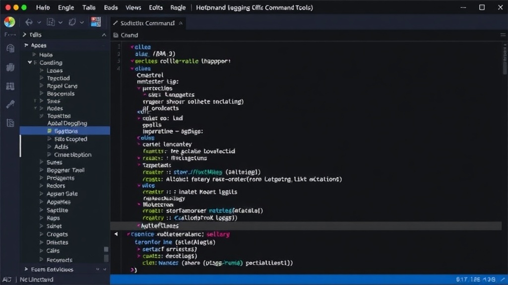 Droidective command palette interface showing available debugging tools and commands