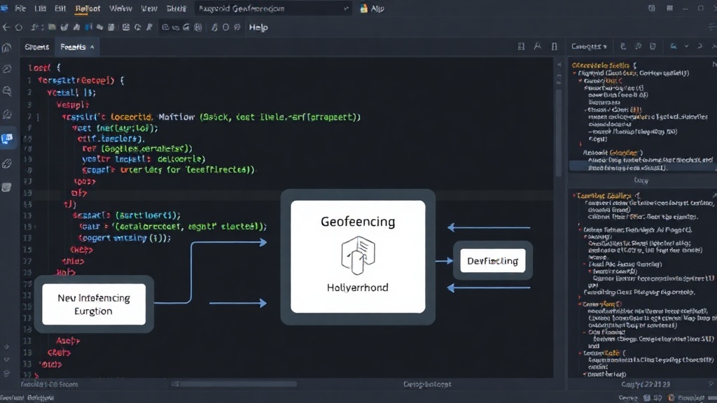 Diagram illustrating the Android geofencing API flow and components