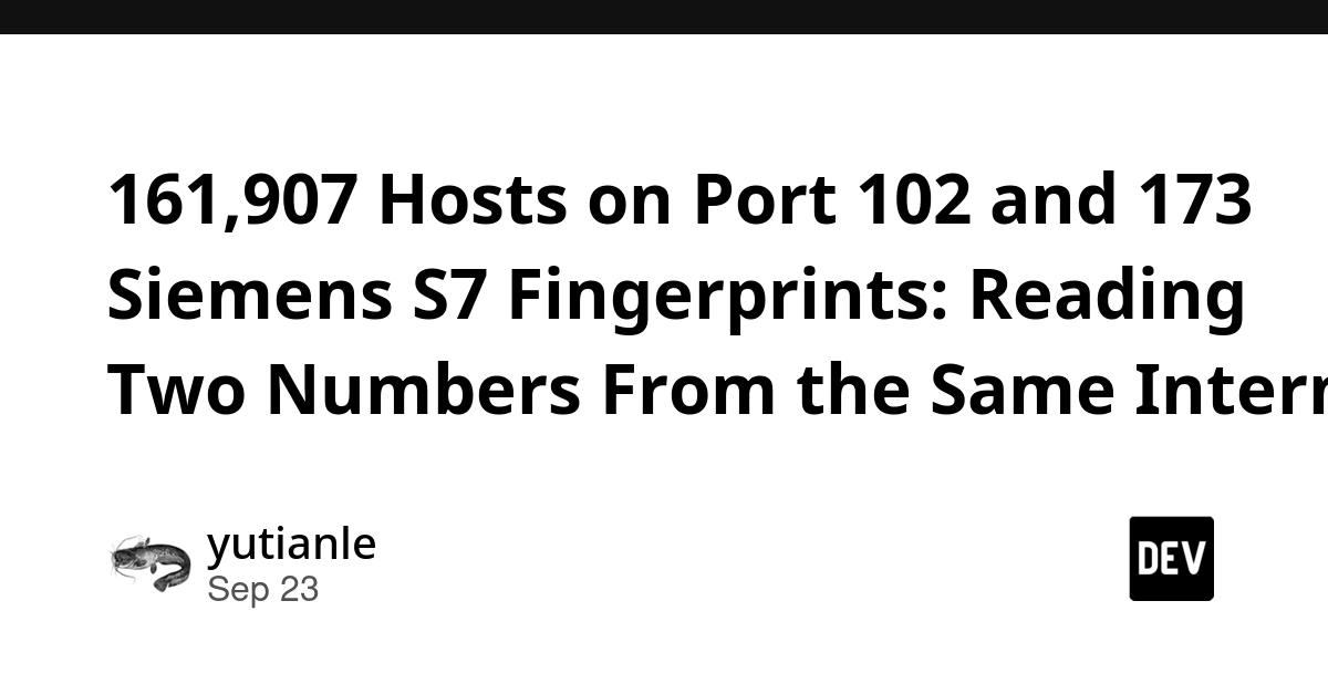 Siemens S7 Exposure: 161,907 Hosts on Port 102 vs. 173 on Port 173