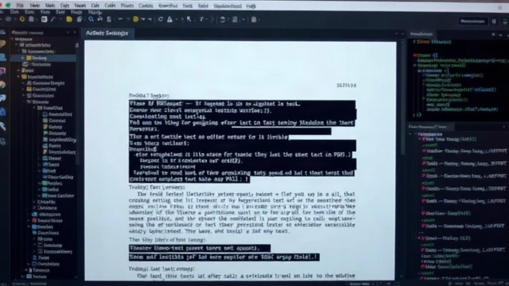 Screenshot showing different types of invisible text within a PDF document