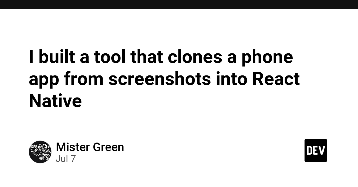 Screenshots Become Code: New Tool Clones Apps to React Native