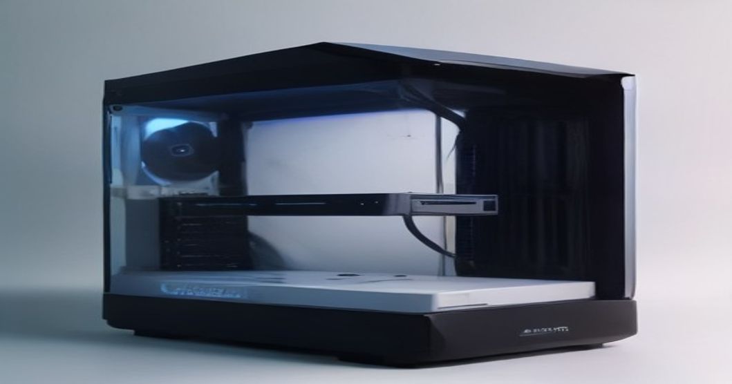 A clean shot of the gaming desktop chassis, highlighting its modern aesthetic.