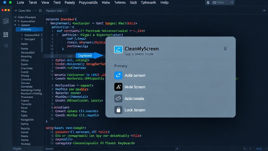 CleanMyScreen app icon and primary interface for mode selection.