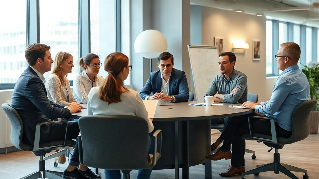 Connect Ventures partners meeting with European startup founders in a modern office