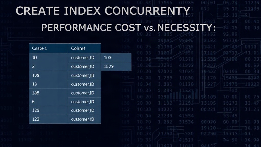 PostgreSQL table schema with an ID and customer_id column for index testing