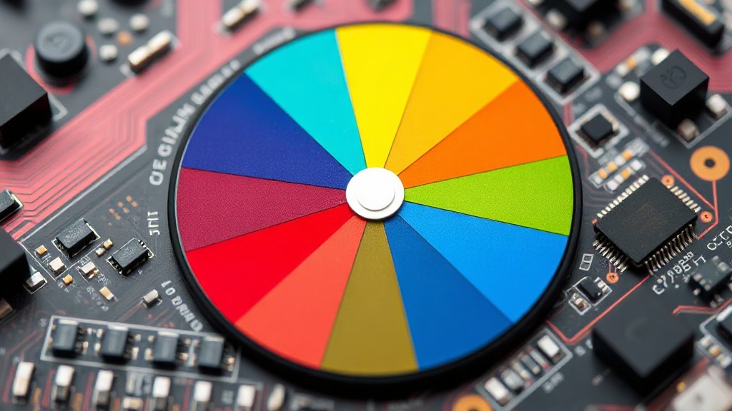 Conceptual diagram illustrating a multi-primary color wheel with expanded hues beyond RGB