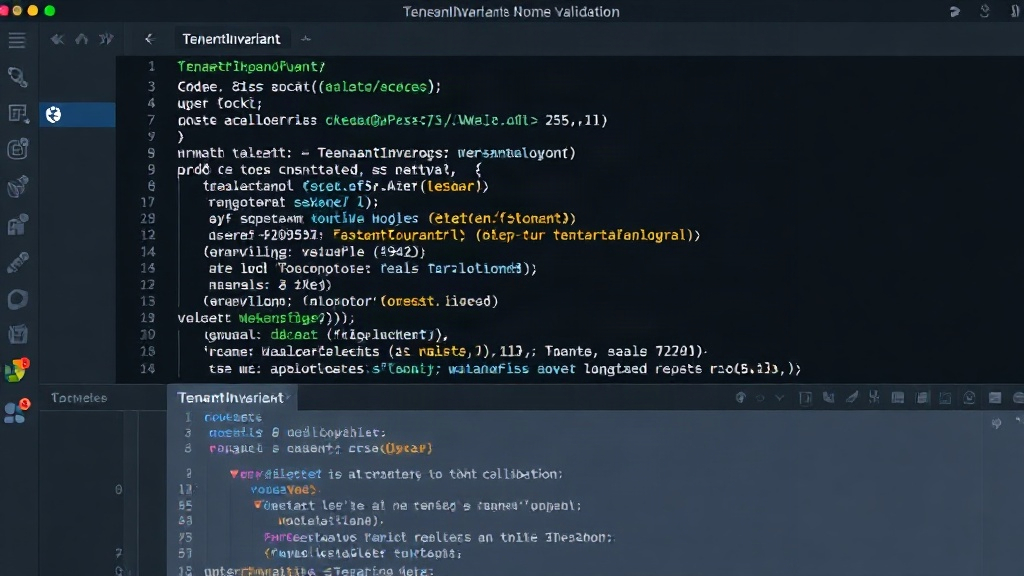 Rust code snippet demonstrating TenantInvariant's core validation logic