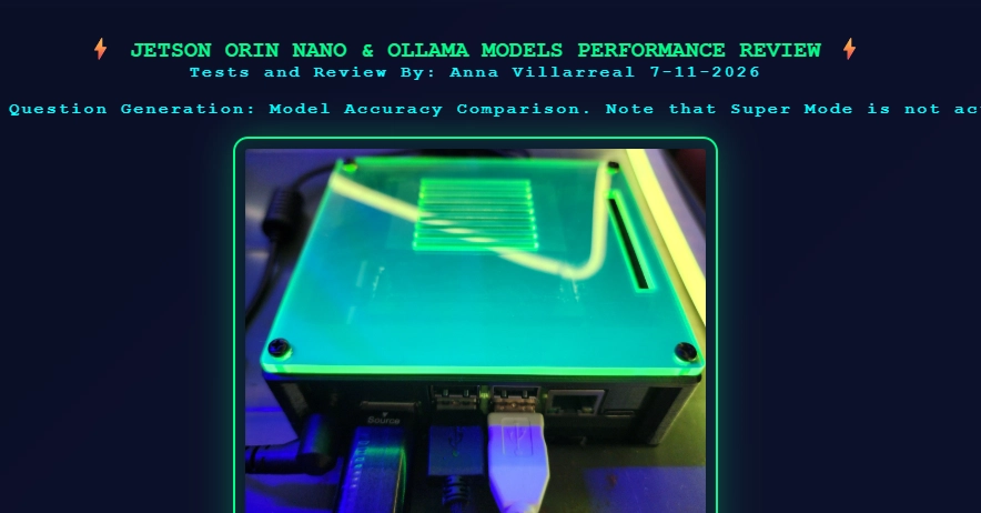 Ollama Benchmark on Jetson Nano: Performance Under the Microscope