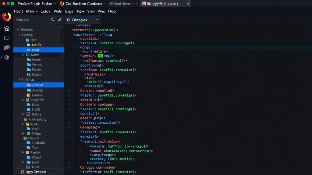 Screenshot of Firefox sidebar showing different color-coded containers for browsing sessions.