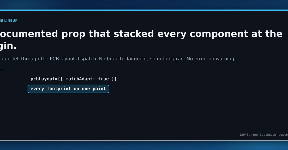 tscircuit Renderer Bug Silently Stacked Components at Origin