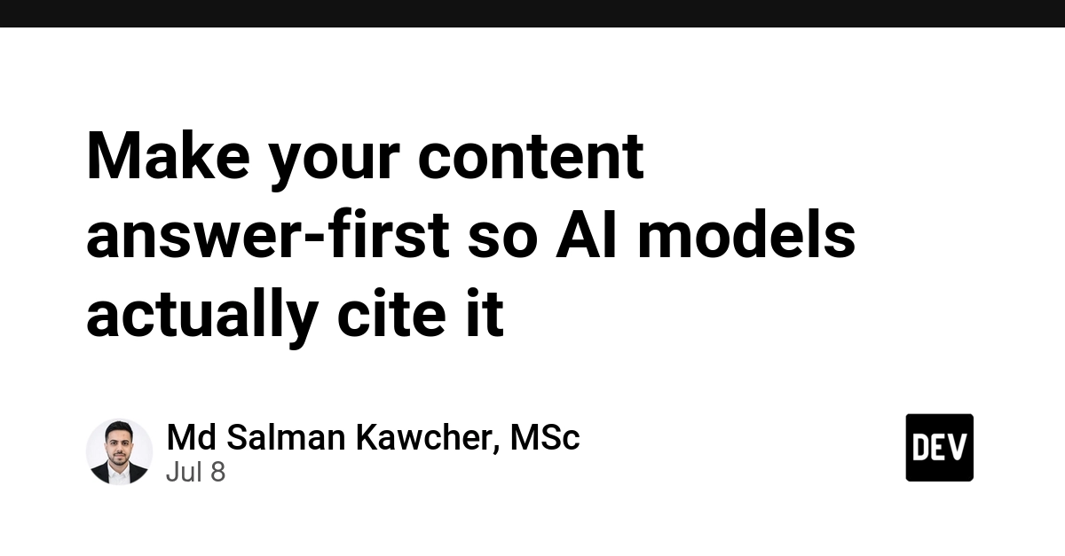 Make Content Answer-First for AI Citation