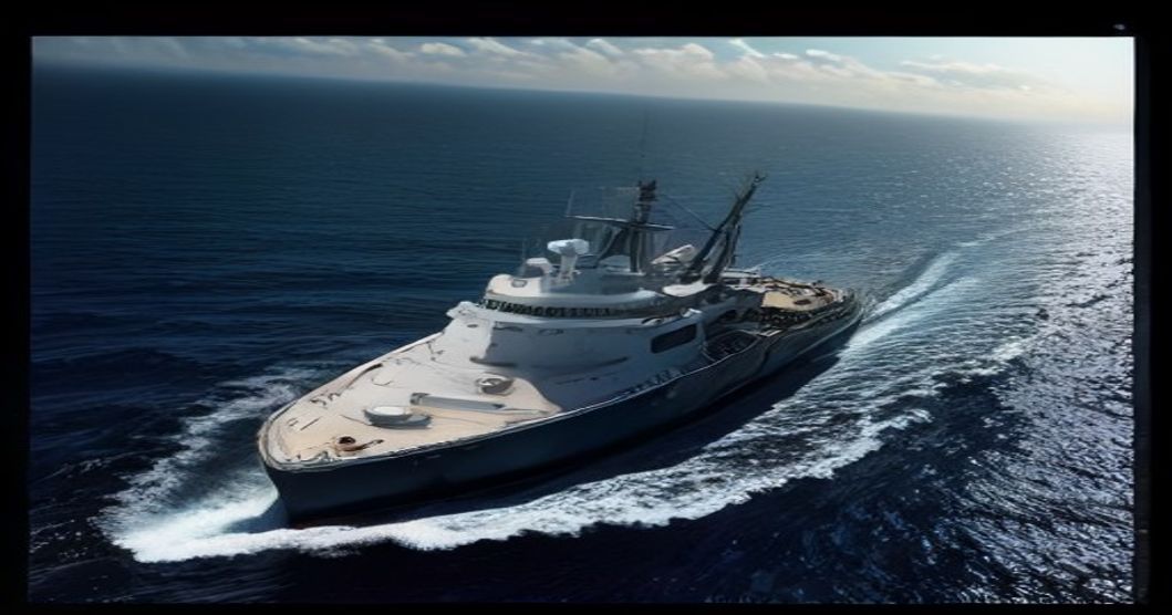 US Navy Saildrone Surveyor drone vessel at sea