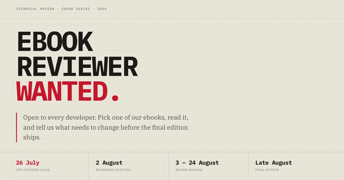 Author Seeks Reviewers for Tech Ebooks to Combat Obsolescence