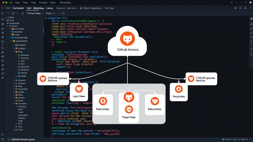 Diagram showing a central CI/CD repository connected to multiple project repositories via GitHub Actions reusable workflows.