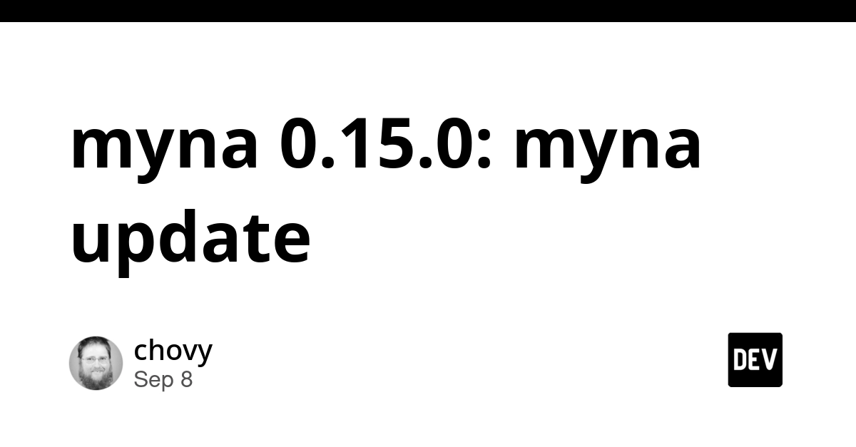 Myna 0.15.0 Adds Self-Update Capability to CLI