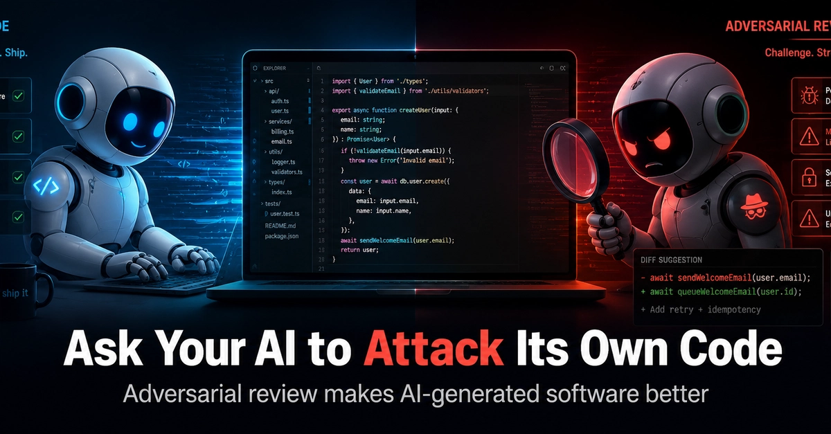 AI Code Agents Need Adversarial Review to Catch Bugs