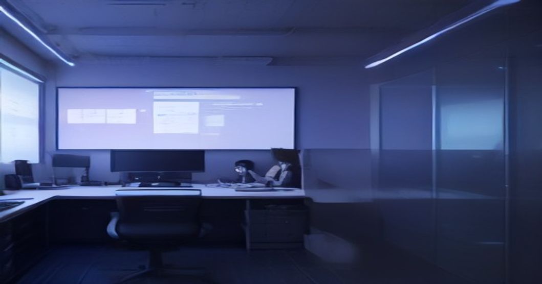 Revolut office interior showcasing a modern workspace with employees collaborating on technology