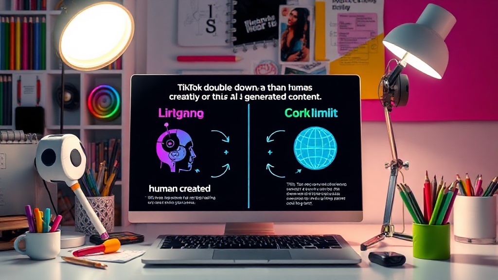 Infographic explaining the difference between human-created and AI-generated content.